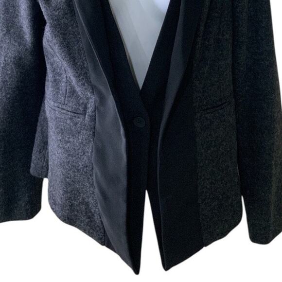 Elevenses Blazer Jacket Womens 12 Wool Blend One Button Tailored Fit Workwear - Picture 8 of 11